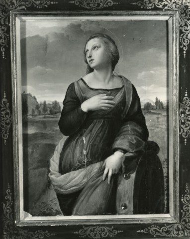 Anonimo — Anonimo - sec. XVI/ XVIII - Santa Caterina d'Alessandria (copia da Raffaello) — insieme